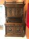 Beautiful Jacobean Antique Wood Carved Server Buffet/parlor Cabinet From Europe