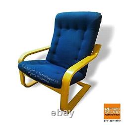 Bent Wood Danish Modern Lounge Chair + Ottoman from Westnofa / Ingmar Relling