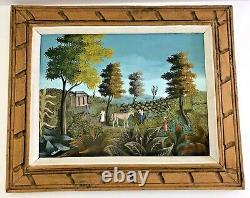 Blaise Haiti ORIGINAL WOOD FRAME FROM HAITI Oil on board (12 x 16), c. 1980