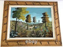 Blaise Haiti ORIGINAL WOOD FRAME FROM HAITI Oil on board (12 x 16), c. 1980