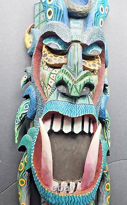 Boruca mask hand carved & painted indigenous art from Costa Rica 16