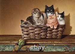 Braldt Bralds Original Cat-themed Painting. Buy From Artist