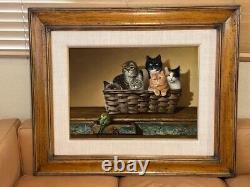 Braldt Bralds Original Cat-themed Painting. Buy From Artist