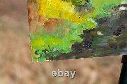 By the river Framed ORIGINAL Landscape Oil Painting Pleain air From nature