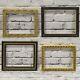Ca. 1900 Set Of 4 Wooden Decorative Frames From 11 X 7.7 To 9.4 X 7.1 In Inside