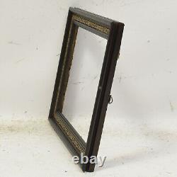 Ca. 1900 Set of 4 wooden decorative frames from 11 x 7.7 to 9.4 x 7.1 in inside