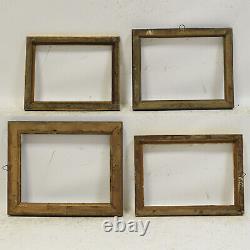 Ca. 1900 Set of 4 wooden decorative frames from 11 x 7,7 to 9,4 x 7,1 in inside