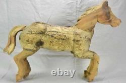 Carved antique French horse from a carousel / merry-go-round