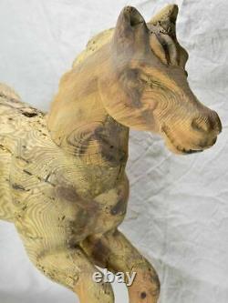Carved antique French horse from a carousel / merry-go-round