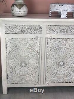 Carved sideboard Made From Mango Wood