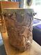 Carved Wood Drum From Zimbabwe, Solid Wood, 19 H, Hand Carved In Africa, Vtg