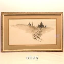 Charles A. Morris 1971 Original Signed & Framed Watercolor Down From the Ridge
