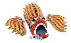 Collectable Original Sri Lanka wood tribal fire demon mask from the 60's