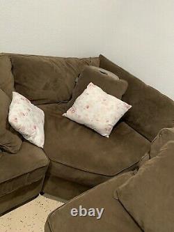 Couch living room used brown purchase year 2015 from Macy's