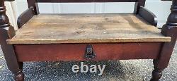 Custom Made Bench from Vintage Bed Frame & Antique Barn Board