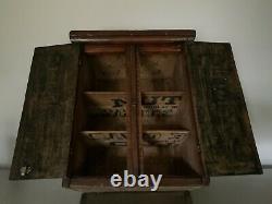 Depression Era Tramp Folk Art Cabinet Made From Oats Crate