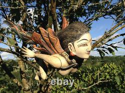 Dewi Sri Goddess Flying Wooden Mobile From Bali