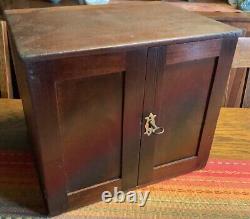 Document Box 9 Compartment Chest Apothecary TABLE TOP Cabinet Wood Walnut Mahog