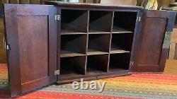 Document Box 9 Compartment Chest Apothecary TABLE TOP Cabinet Wood Walnut Mahog