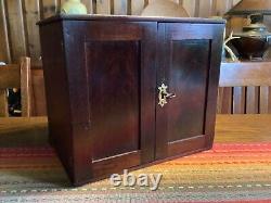 Document Box 9 Compartment Chest Apothecary TABLE TOP Cabinet Wood Walnut Mahog