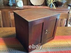 Document Box 9 Compartment Chest Apothecary TABLE TOP Cabinet Wood Walnut Mahog