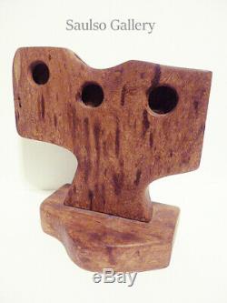 Early 1950's 1960's wood sculpture in the style of Henry Moore from estate