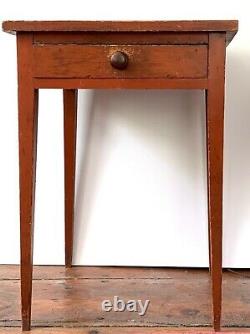 Early 19th C. Country Hepplewhite One Drawer Stand from Bucks County, PA