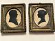Early 19th Century Pair Of Framed Silhouettes Set Couple From Newburyport, Ma