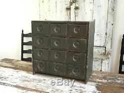 Early Aafa Antique Folk Art Original Apothecary Cabinet From 1880 Cigar Crates