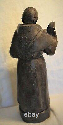 Extra Large Vintage Wood Monk From Santa Fe