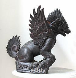 FANTASTIC massive Garuda carving, very old piece from Bali, Indonesia