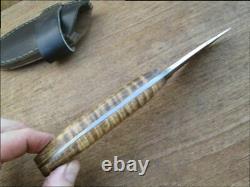 FINE Vintage Carbon Steel Hunting Knife Made from File, Custom-Made, VERY SHARP