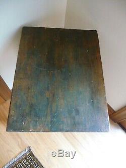 Fantastic HEPPLEWHITE Table/Stand from Maine-Original Blue Paint c1840