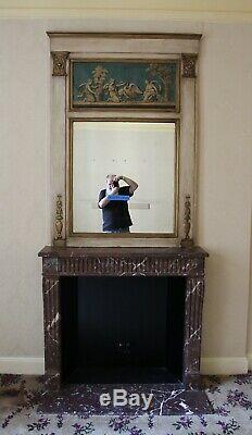 Figural Over Mantel Trumeau Mirror from The Waldorf Astoria