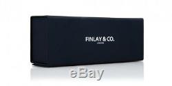 Finlay & Co Jenson Men's Aviator Sunglasses Ebony Wood Frame from Robb Vices NEW