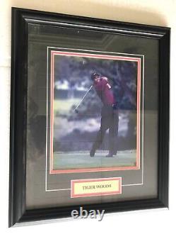 Framed TIGER WOODS Photograph 14 x 17 from closed Golf Shop FREE Shipping