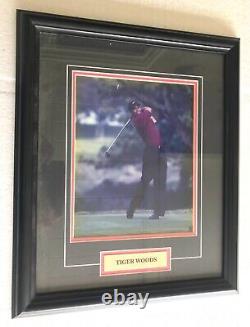 Framed TIGER WOODS Photograph 14 x 17 from closed Golf Shop FREE Shipping