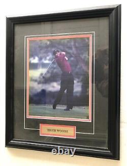 Framed TIGER WOODS Photograph 14 x 17 from closed Golf Shop FREE Shipping