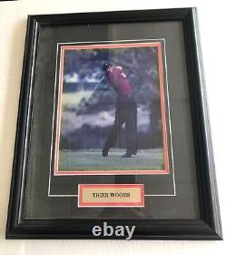 Framed TIGER WOODS Photograph 14 x 17 from closed Golf Shop FREE Shipping