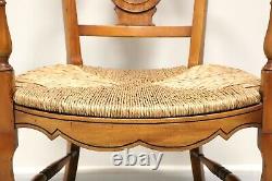 French Country Style Rush Seat Lounge Chairs from Colony Furniture Pair
