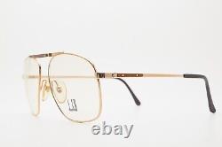 From 80 Vintage Eyewear DUNHILL 6046 41 WOOD/Polished Gold Metal Pilot Frame