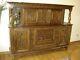 From Europe Early 1900's A Brittany Sideboard Bar Cabinet Oak Wood Carved