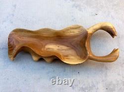 Fruit Bowl Tray Hand Carved from ExoticTeak Wood Lobster Motif design 25by10