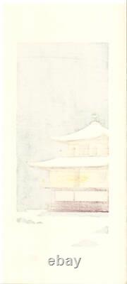 Fukuda Suiko Kawahone Original Wood Block Print Art Taisho from Japan