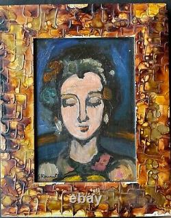 GOERGES ROUAULT OIL ON ORIGINAL CARDBOARD FROM THE 20s FRAMED