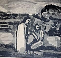 George Rouault wood engraving (Georges Aubert) DISCIPLES from THE PASSION, 1935