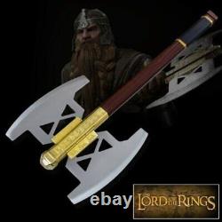 Gimli Axe Battle Axe Replica From Lord of the Rings movie axe golden edition