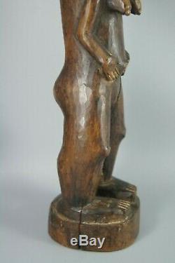 Good Old Baule Standing Female Blolo Bla Figure From The Ivory Coast