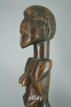 Good Old Baule Standing Female Blolo Bla Figure From The Ivory Coast