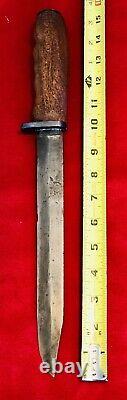 Gulf War Era Theater Knife-from A File-large Wood Handle-panama Sheath-15